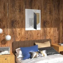 1 rolo de papel de parede autoadesivo com textura de madeira, à prova d'água, resistente a óleo, removível, para decoração de sala de estar, quarto, cozinha, papel de parede para mesa, porta de armário, película de cobertura para renovação, faça você mesmo, fácil instalação, adesivo de parede 17,7 pol. x 39,3 pol./118,1 pol./196,8 pol. - Ferrugem Marrom - Ver 6