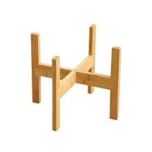 1Pc 10/12 Inch Flower Pots Base Display Stand Four-Legged Wood Flower Pot Holder - Multicolor - View 5