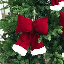 1 pieza Adorno de árbol de Navidad con lazo para exhibir en pared, chimenea, porche, boda, fiesta, decoración navideña, decoración de invierno para el hogar