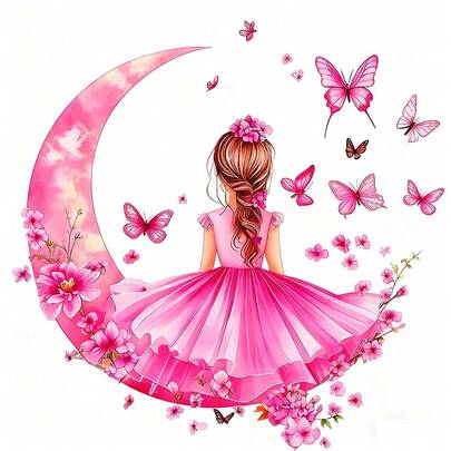 1/2/3 件彩色女孩图案热转印贴纸，适用于 DIY T 恤、牛仔裤、连帽衫、包包、枕头（混合颜色）、节日工艺品、耐用装饰贴纸、服装点缀、派对装饰