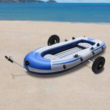 Launching Trolley Boat Cart Hand Trailer Foldable Aluminum Alloy Ø 370 Mm - Silver and Black - View 4