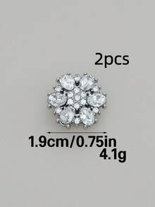 مجموعة أزرار معدنية مزخرفة بالراين ستون بشكل أنيق 1 قطعة/2 قطعة/4 قطع، ديكور فاخر متعدد الاستخدامات ملائم للكنزات والسترات والقمصان والبدل والفساتين والمعاطف وغيرها، مستلزمات خياطة DIY