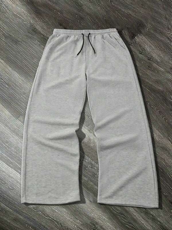 Gerade geschnittene Sweathose, geeignet für alle Jahreszeiten, weite Passform, unisex, Streetwear-Lässig-Stil und bequem, Trainings-Sweathose