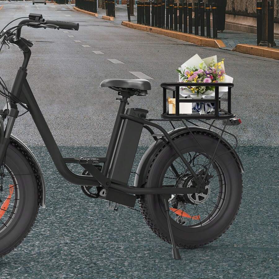SanBouSi Iron Bicycle hinteren Korb, abnehmbare hinten Fahrradkorb Last 15kg, hinten Montage Fahrradkorb - Schwarz - Übersicht 1