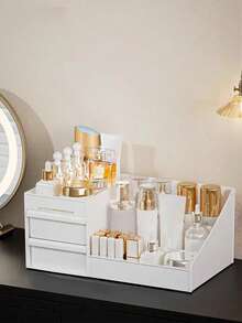 1pc Men's Dressing Box, Perfume Facial Cleanser Styling Spray Hair Gel Storage Rack, Desktop Storage Case, Bathroom Shelf, Bathroom Sink Storage Box, Multi-Purpose Storage Basket, Skin Care Products Bottle Storage Accessories, Gifts,Gifts For Women,Christmas Gifts,Gift Ideas For Women - Multicolor - View 11