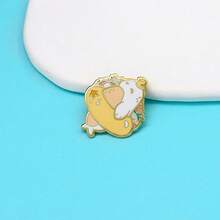 1pc Cute Seal & Duckling Swimming Enamel Badge, Sweet Summer Animal Brooch Pin, Creative Lapel Pin, Unique Clothing Accessory For Backpack, Clothes, Collar And Hat, Ideal Gift