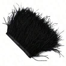 1M 8-10cm White Black Peacock Blue Ostrich Feather Trim - 3 Colors Artificial Feathers For DIY Crafts, Costumes, Wedding & Party Decorations