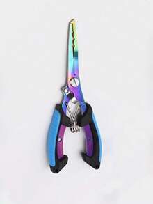 1pc Multi Functional Lure Pliers Control Fish Pliers Lure Pliers Dual Color Titanium Plated Lure Pliers Fishing Pliers Lure Scissors Lure Pliers