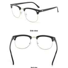 1副男士半框眼镜，适用于电脑、阅读、游戏、电视和手机 - 金框[灰片] - 查看 8