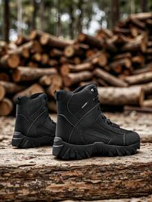 Botas de Trabalho de Inverno Masculinas, Botas de Neve de Deserto Respiráveis e Duráveis para Caminhada ao Ar Livre, Botas de Neve de Cano Alto Unissex Tamanho 36-46 com Forro Extra Quente