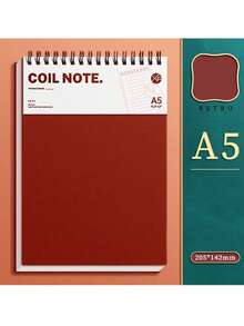 1 pieza Cuaderno de tapa abatible retro, cuaderno grueso con líneas de alta calidad para estudiantes - Multicolor - Ver 9