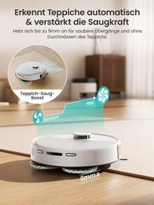 Robot aspirapolvere LEFANT M3L con potenza di aspirazione di 12000 Pa, svuotamento automatico, navigazione LiDAR, rilevamento tappeti, controllo APP di 220 minuti, autonomia di 8 settimane. - Grigio argento chiaro - Visualizzare 8