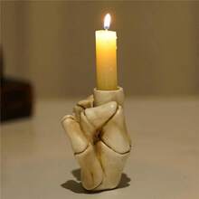 Halloween Skeleton Hand Candle Holder Sculpture Candlestick Halloween Decoration - Default - View 4