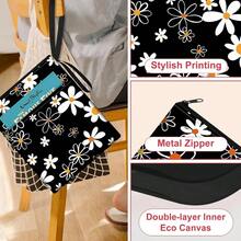 Book Sleeve Pouch Book Cover Protector With Zipper Cute Daisy Flower Book Beau Booksleeve Small Large Pouches For Paperback HardBook Cover Reading Accessories For Students Women Readers - 花的 - 查看 4