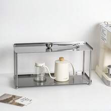 Kệ lưu trữ đa năng bằng thép không gỉ - Giá đựng đồ tiện dụng cho cốc cà phê, trang sức, chìa khóa, kính mắt, nước hoa, mỹ phẩm và các vật dụng khác - Kệ trưng bày 2 tầng hoặc 3 tầng, phù hợp cho phòng ngủ, phòng khách, phòng tắm, hành lang, nhà bếp - Thích hợp trang trí nhà cửa, nhà hàng, quán cà phê, tiệc tùng, sự kiện và ngày lễ. - Bạc - Xem 10