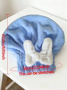 1pc Cute Cartoon Character Coral Fleece Children Hair Drying Cap, Soft & Super Absorbent, Suitable For Long & Short Hair