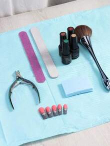 一次性粉色美甲桌垫3层防水清洁纸可折叠多功能美容纹身牙科布防水桌布清洁美甲餐巾美甲用品 - 彩色 - 查看 6