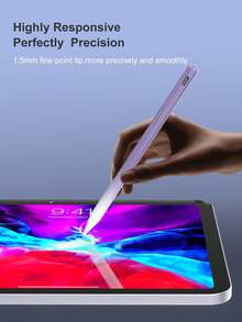 90mAh 容量触控笔，具备防误触和倾斜感应功能，兼容 iPad 10（10.9 英寸，2022 年款）、iPad Air 4/5/6/M4、iPad A16（11 英寸，2025 年款）、iPad Air 11/13 英寸（M3/M2）、iPad Pro 11/12.9 英寸 - 紫色渐变 - 淡紫色 - 查看 5