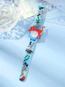 2 Peças Relógios Quartz Infantis com Padrões de Unicórnio e Dinossauro - Multicolorido - Visão 4