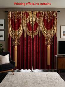 2 tấm rèm cửa màu đỏ và vàng sang trọng, chất liệu vải chải mịn, cản sáng một phần, phù hợp trang trí phòng khách và phòng ngủ, màu đào và be nhạt, họa tiết bướm, in trên kính, hiệu ứng in kỹ thuật số 2D, mỏng, không nhiều lớp, giá cả phải chăng, vải chải mịn 90g - Nhiều màu - Xem 11