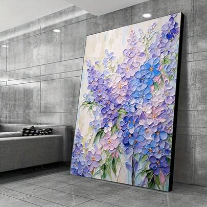 现代抽象花卉帆布艺术印刷品，客厅和卧室无框墙饰，海报，帆布画