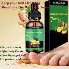 Nail Care Oil With Ginger, Nail Care Solution Hands & Feet - Moisturizing Dry, Weak & Brittle Nails - Daily Use To Strengthen & Hydrate Nails With Long-Lasting Shine, Gentle Formula Clean & Healthy Nails 1. 01oz Per Piece