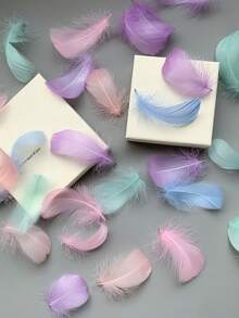 100Pcs Goose Feathers For Crafts, 6-10cm Angel Wings And Dream Catcher Feathers - Decorative Colorful Feathers For DIY Hat Craft Wedding Christmas Party Home Decoration And Photography Props