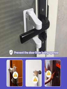 1pc Door Stopper With Anti-Slip Lock Clasp, Suitable For Home Use, No Need To Sew On Door, Portable And Door Handle Lock, Door Bar Lock For Anti-Theft Door And Handle Adhesive - Multifunctional Door Lock Unlock Device - Multicolor - View 9