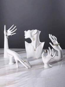 Creative Necklace Display Bust Jewelry Holder Stand For Necklaces, Rings, Bracelets,Room Decor - Multicolor - View 1