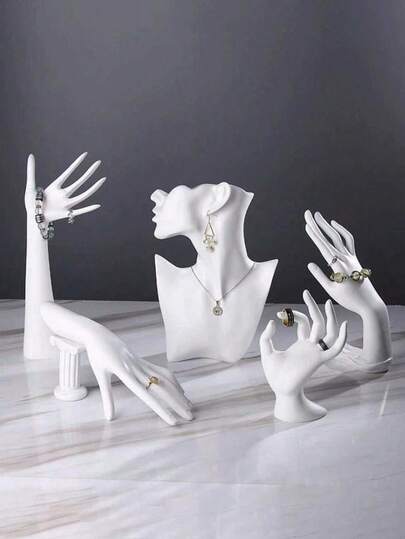 Creative Necklace Display Bust Jewelry Holder Stand For Necklaces, Rings, Bracelets