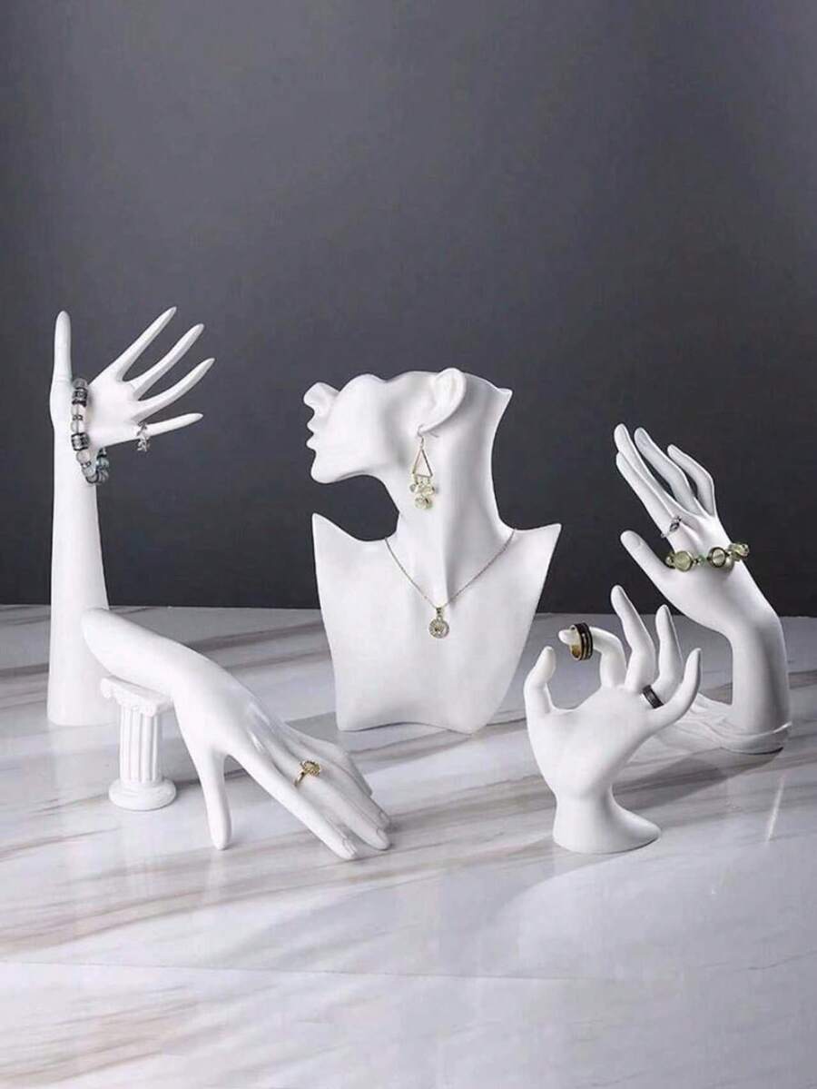 Creative Necklace Display Bust Jewelry Holder Stand For Necklaces, Rings, Bracelets,Room Decor - Multicolor - View 1
