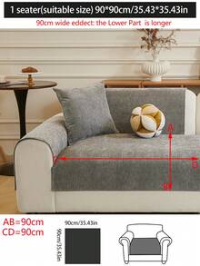 1 Vỏ đệm ghế sofa bốn mùa, tấm lót ghế sofa chống trượt tối giản hiện đại, vỏ bọc ghế sofa chống bụi và có thể giặt được, mềm mại và chống phai màu, bảo vệ thân thiện với thú cưng, phù hợp cho phòng ngủ, văn phòng, phòng khách, ghế sofa hình chữ L và ghế sofa 1/2/3/4 chỗ ngồi - Màu xám đen - Xem 13