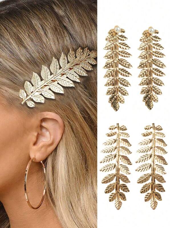 Metal Leaf Hair Clips Set, Leaf Edge Bangs Clips, Fairy Knotted Tree Leaves Hair Accessories, Versatile Duck Clips Barrette, Hair Accessories Women, Hair Accessories Women, Hair Accessories, Hair Tools, Curly Hair Accessories Fall, Travel, Hair Tools Women, Hair Stuff, Fall, Hair Accessories Travel Women, Hair Accessory Women, Hair Tools, Hair Stuff, Stuff, Beauty Accessories