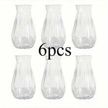 1/2/6/8 件高品质钻石型塑料花瓶，透明花卉手工制作，适用于各种花束 DIY 和装饰展示，非常适合节日和家居装饰，非常适合桌面、婚礼、派对装饰