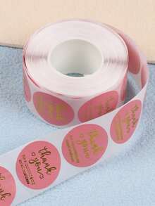 500 etiquetas adhesivas de "Gracias por apoyar mi pequeño negocio" para decoración de regalos de Navidad, papelería de negocios - Rosa - Ver 7