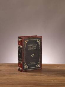 1pc/2pcs/3pcs Wooden PU, Literary Classic Book Shaped Decorative Desk Organizer, Storage Box, Jewelry Box, Hidden Secret Compartment For Keepsakes & Gifts