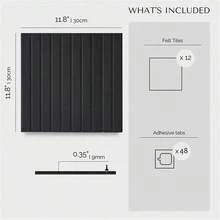 Office Large Cork Board Alternative, 6 Pieces Packed Felt Wall Tiles, Noise Reducing Felt Board, Bulletin Board Pegboard Photo Memo For Home Office Wall Decoration - Multicolor - View 9