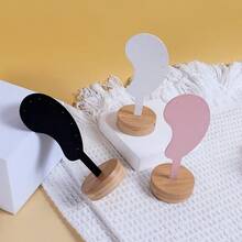 1pc Microfiber Plush Ear Shaped Earring Mannequin Display Stand, Earring Stud Jewelry Display Props, Jewelry Storage Display Stand Jewelry Towers Organizer And Showcase Rack For Accessories(Black And White Are Not Velvet)