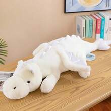35.4" Peluche Dragon Plush, Soft And Sturdy Plushie Dragon Stuffed Animals For Kids And Adults, Kids Toys, Christmas Gifts,  Stocking Stuffers, Medium White Dragon Stuffed Animal - 白色 - 查看 4