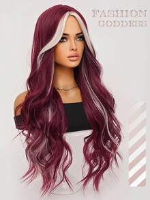 clouder Red Highlight Blonde Extra Long Curly Wig 30 Inch Cosplay Wig Halloween Christmas Wig Elegant Soft Matte Hair Loose Curls Casual Outing Street Punk Wig Rock Wig Fluffy Natural Cool Girl Synthetic Heat-Resistant Fiber Wig Suitable For Women Daily Party Wig Music Festival Wig Avant-Garde College Style Wig Modern Fashion Gothic Wig - 挑染金色 - 查看 12