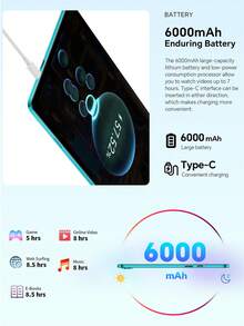 Teclast P30 Tablet Allwinner T606 8-Core 1.8GHz/ 4GBRAM/128GB ROM/10.1inch 1280*800iPS/WIFI/6000mAh/Type-C/5MP+2MP Camera/Android 14)Limited Time Offer Free Ramdom Color Leather Case