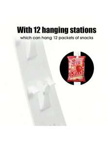 5 peças/10 peças tiras de pendurar para loja de conveniência/supermercado ganchos de exibição de alimentos prateleira pequeno lanche dobrável cartão de pendurar tira de plástico transparente para pendurar