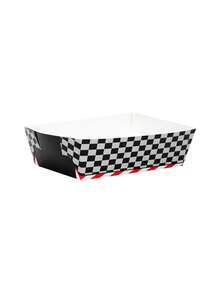 10pcs/20pcs/50pcs Racing Car Party Paper Food Trays Black And White Checkered Paper Trays Nacho Boats Plates Game Day Serveware Bulk Race Themed Food Tray Snack Party Baskets Supplies For Race Theme Birthday Babe Shower Party Supplies - Black and White - View 8
