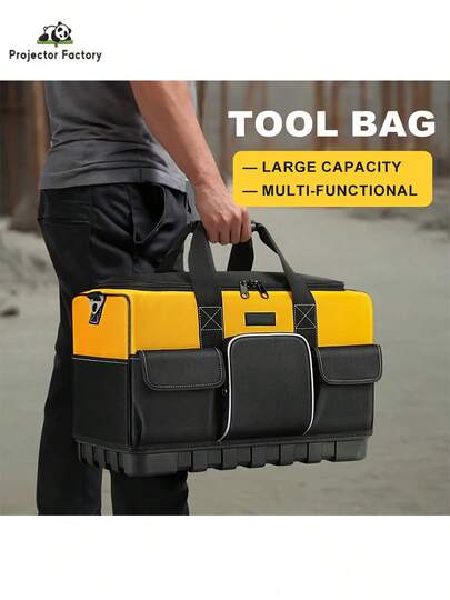 20-InchHeavy Duty Tool Bag ,With 16 Pockets - Adjustable Portable Organizer ,Soft-Handle Carry Bag For Tools, For Electricians, Mechanics & Tradesmen Home Repairs,Garage Storage