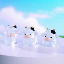 5/10/20pcs DIY Luminous Small Cows, Luminous Mini Resin Animal Small Cows, Mini Toys, Handmade Decoration Accessories, Luminous Small Cows In The Dark, Suitable For Holiday Gifts, Sock Gifts, Party Gifts, Prank Games, Landscape Gardens