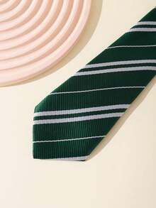 1pc Handmade Polyester Red Striped Arrow Shaped Skinny Tie, Essential For Back To School, Suitable For Halloween Party, Great Gift - Twill Tie - View 7