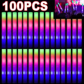 19/30/50/100Pcs LED Foam Glow Sticks Party Wedding Flashing LED Light Stick Light-Up Wand