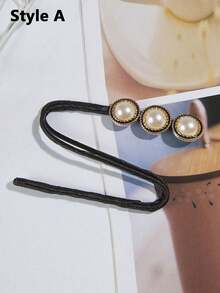 Elegant Faux Pearl Retro Style Hair Accessory, Unscented Relaxed-Textured Hair Compatible,Faux Pearl Flower Decor Magic Hair Bun Maker,Twist Hair Bun Maker, Faux Pearl Decorative Hair Clip, Slouchy Weave Ponytail Holder, High-Grade Hair Curler For Tied Ball Head Design ,Hair Styling Tools ,Hair Styling Kit