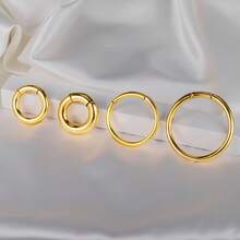 1pc Stainless Steel Fashion Round Ear Weights Hangers Ear Gauges Plugs Expander Piercing Body Jewelry Women Stretcher Earrings New