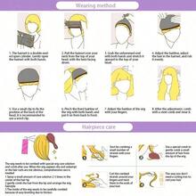 Heat Resistant Chemical Fiber Wigs Daily Wear Women Wigs Sweet Cute Wigs Prom Party Wigs Natural Hair - 黑色 - 查看 5